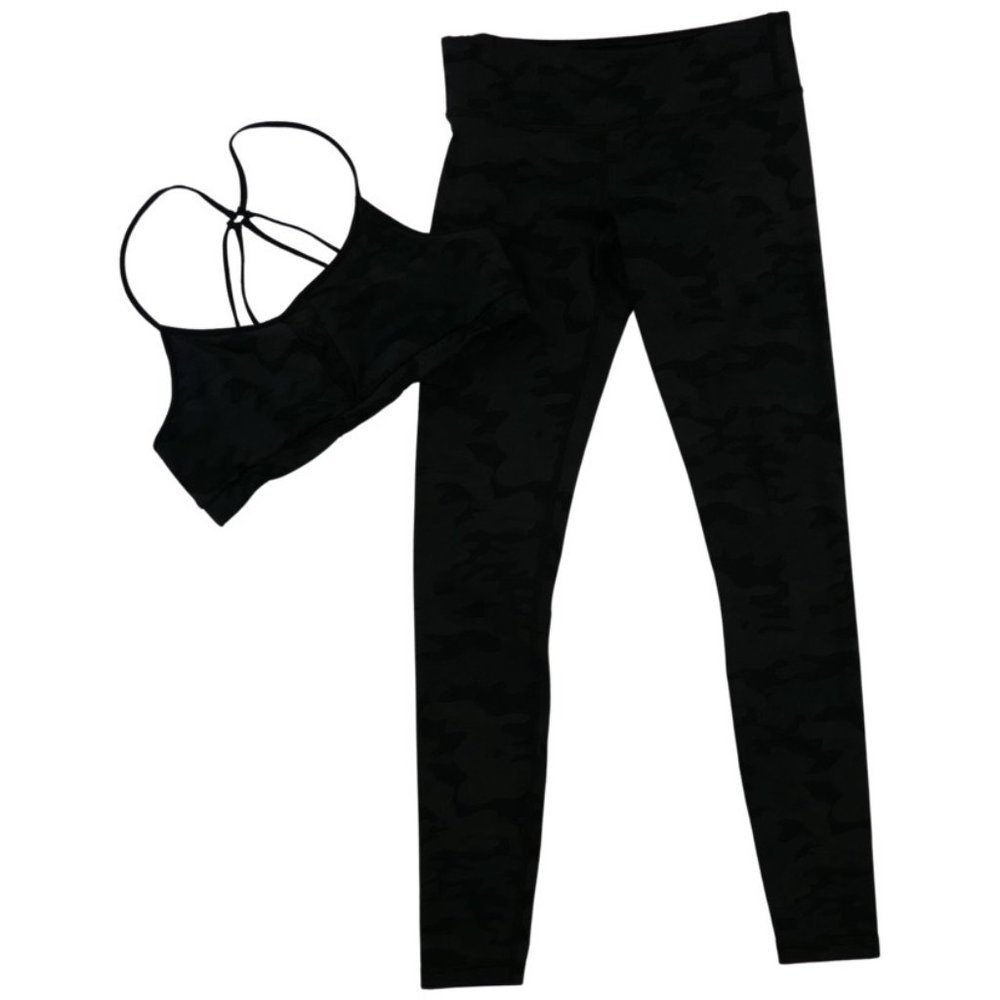 VMMA Black Camo Legging and Sports Bra Set